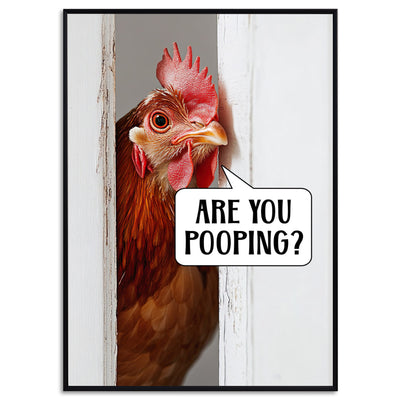 Are you pooping Poster Badezimmer Bild Huhn Badezimmer Deko Gäste WC Bild Lustige Poster Einweihungsgeschenk Haus und Wohnung Geschenk Umzug