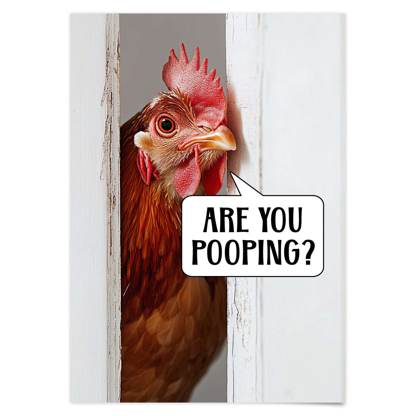 Are you pooping Poster Badezimmer Bild Huhn Badezimmer Deko Gäste WC Bild Lustige Poster Einweihungsgeschenk Haus und Wohnung Geschenk Umzug