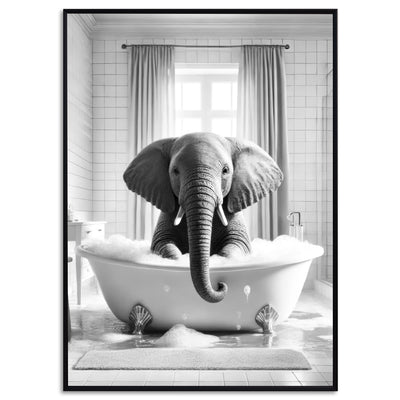 Elefant in Badewanne Bild Badezimmer Poster Badezimmer Bilder Tiere Lustig Schwarz Weiß Bilder