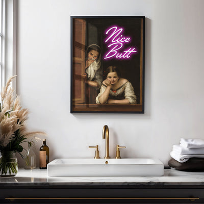 Nice Butt Poster Badezimmer Deko Geschenk Einzug Haus Gäste WC Bilder Lustig Badezimmer Print Geschenk Einweihungsparty Art Deco Bad