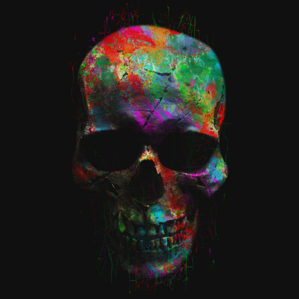 Bunter Totenkopf Shirt Radiant Skull Verlaufende Farben Schädel – Million  Threads